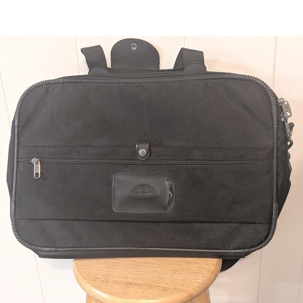 Samsonite Black Ballistic Nylon Many-Compartment Travel Tote Carry-On 18